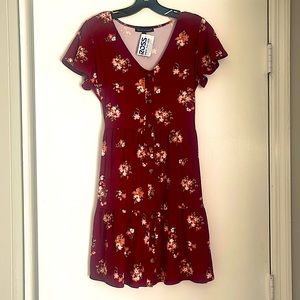 Floral button down dress